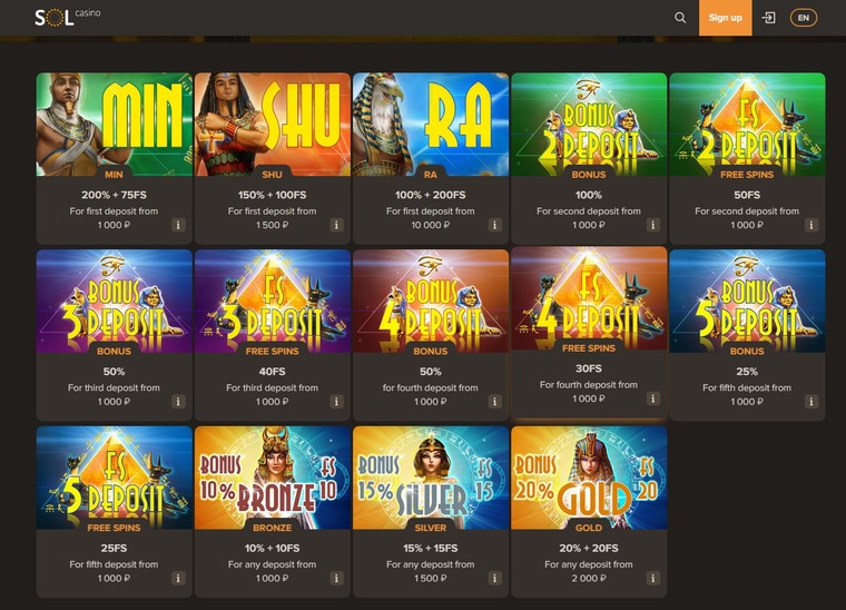 Sol casino review official website sol promo and bonuses