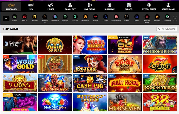 Playamo Casino games