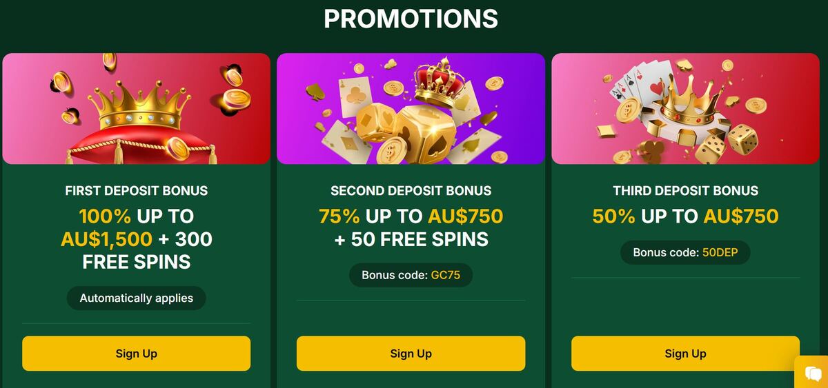 golden crown casino bonus